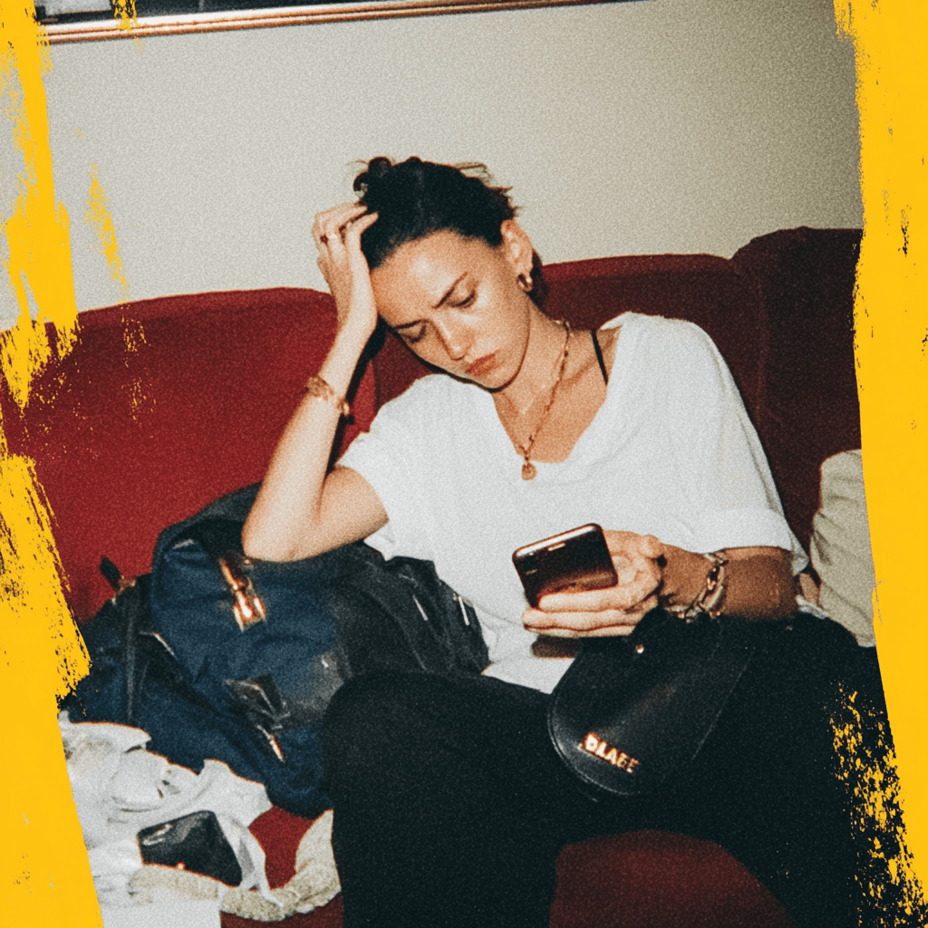 Illustration of modern dating fatigue and the end of swipe culture